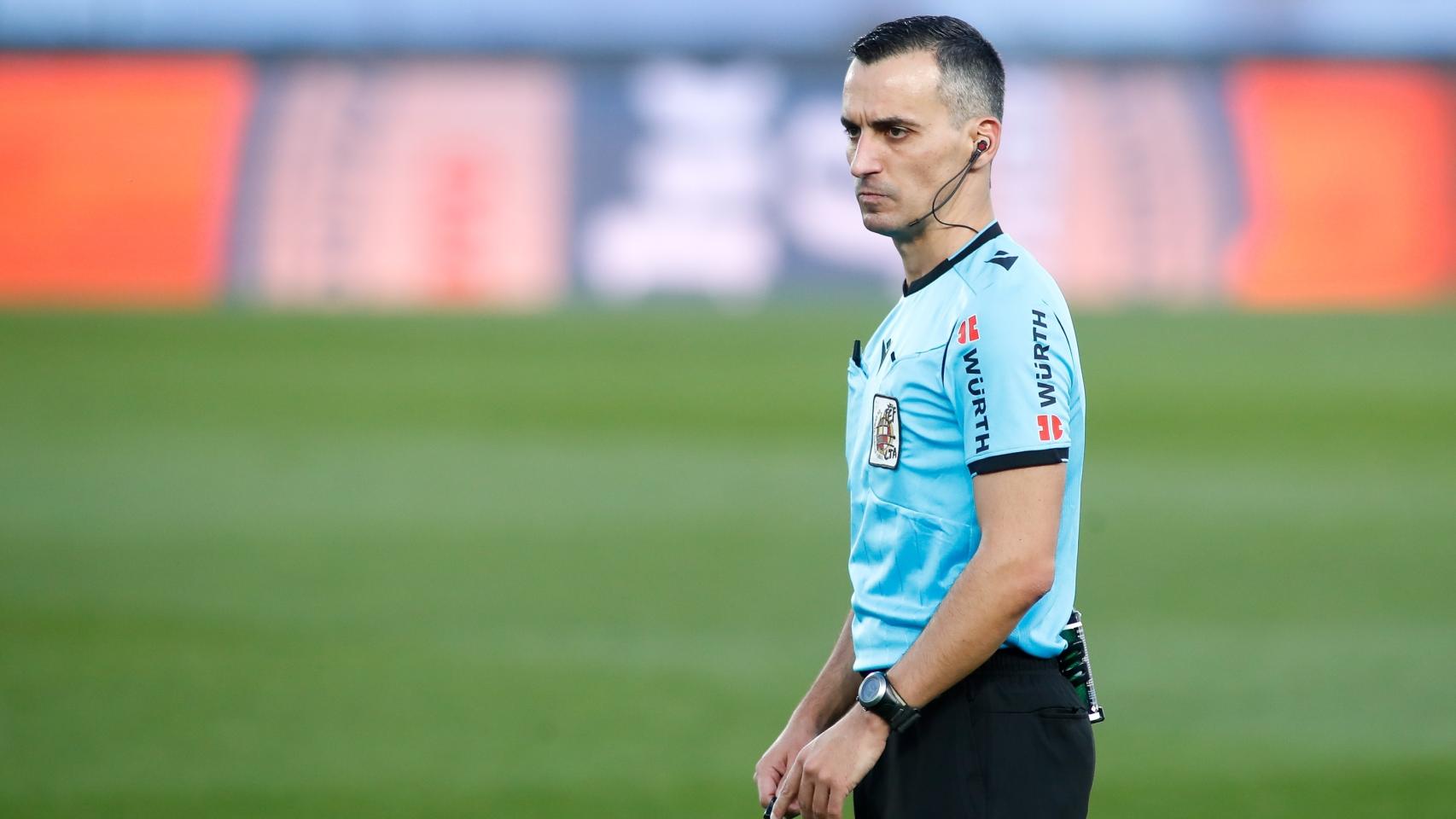 Santiago Jaime Latre, durante un partido del Real Madrid.