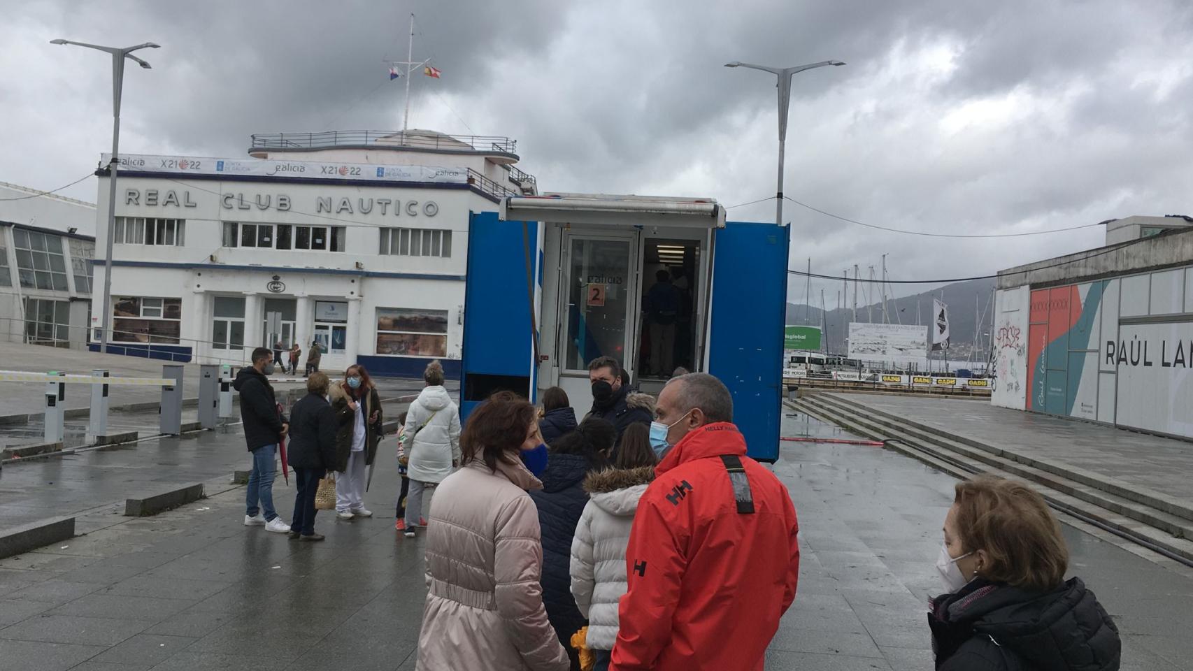 Punto de atención móvil del Náutico de Vigo.