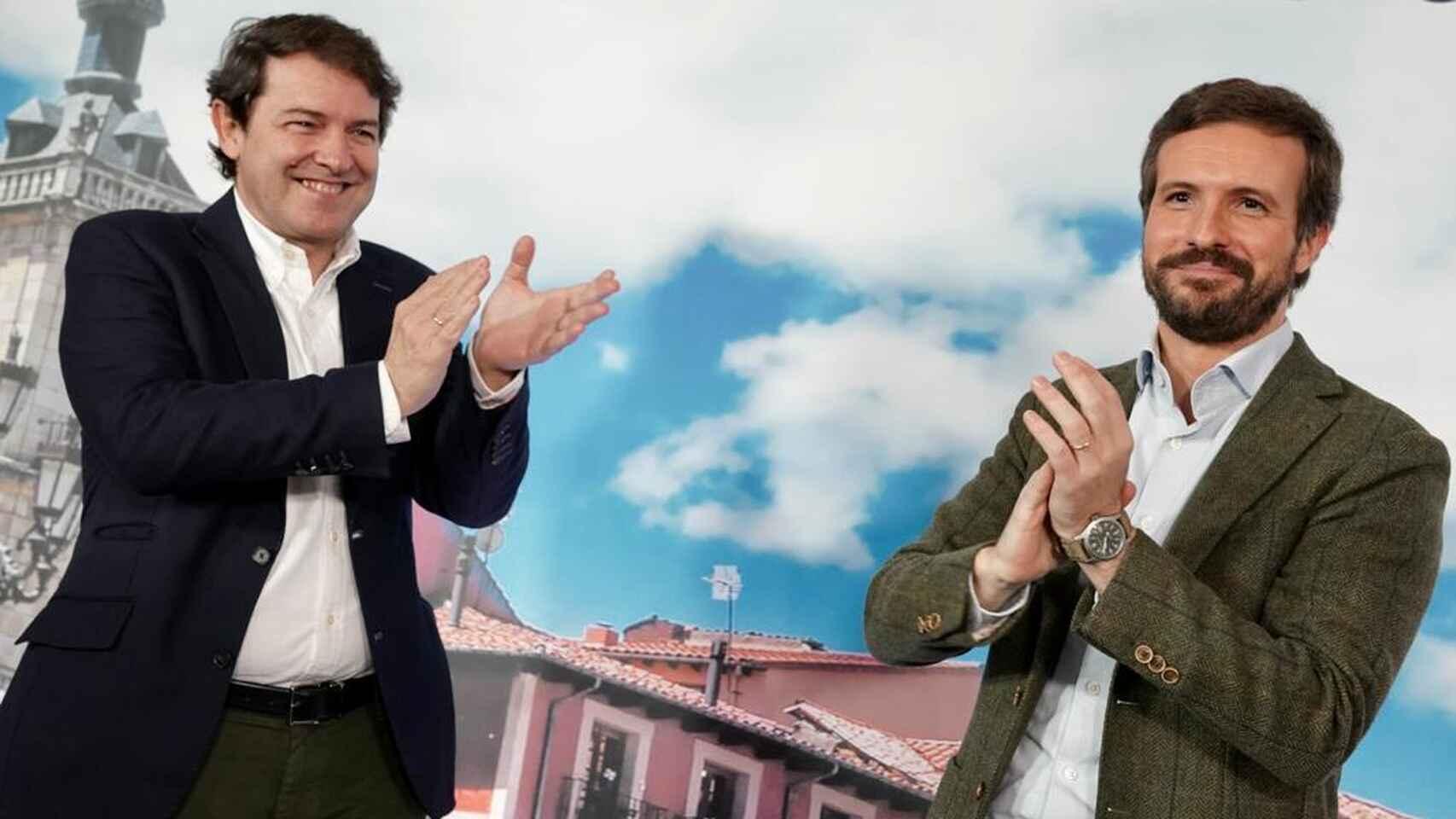 Alfonso Fernández Mañueco y Pablo Casado