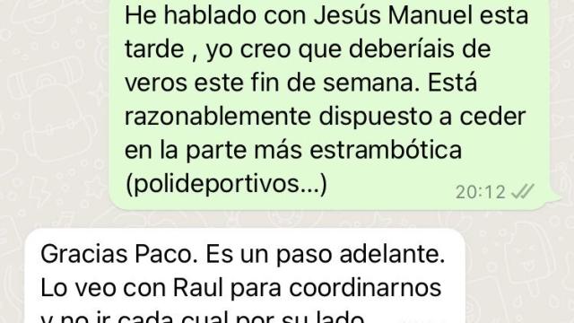 Mensajes de Whatsapp de Igea y Carriedo