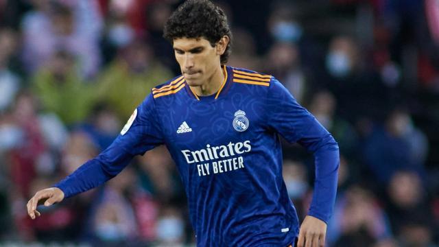 Jesús Vallejo, en un partido del Real Madrid de la temporada 2021/2022