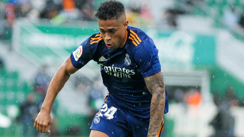 Mariano Díaz, en un partido del Real Madrid de la temporada 2021/2022