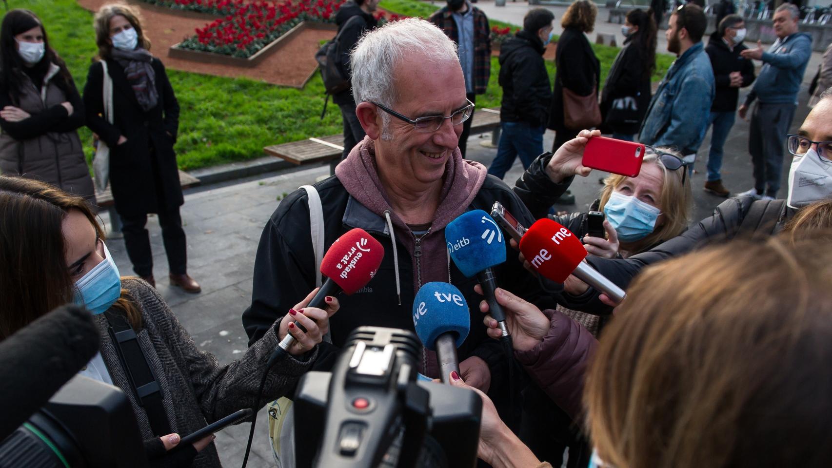 Antza, a su llegada a la declaración por el asesinato de Gregorio Ordóñez.