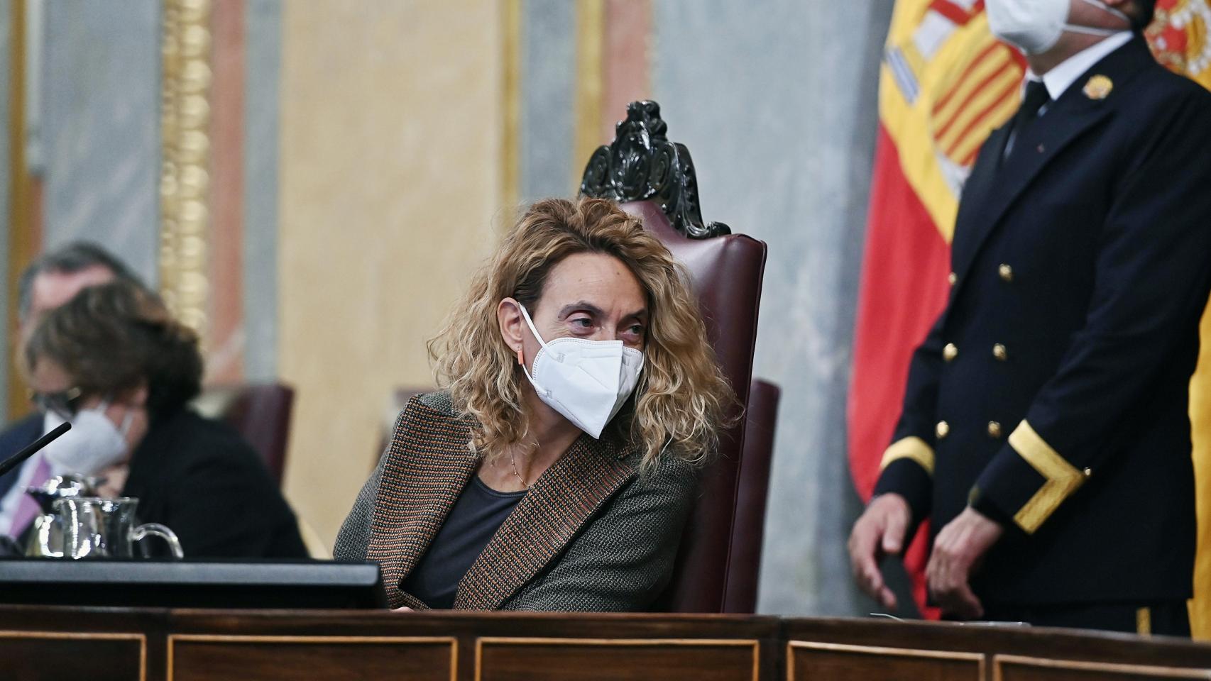 Meritxell Batet, presidenta del Congreso, en el pleno.