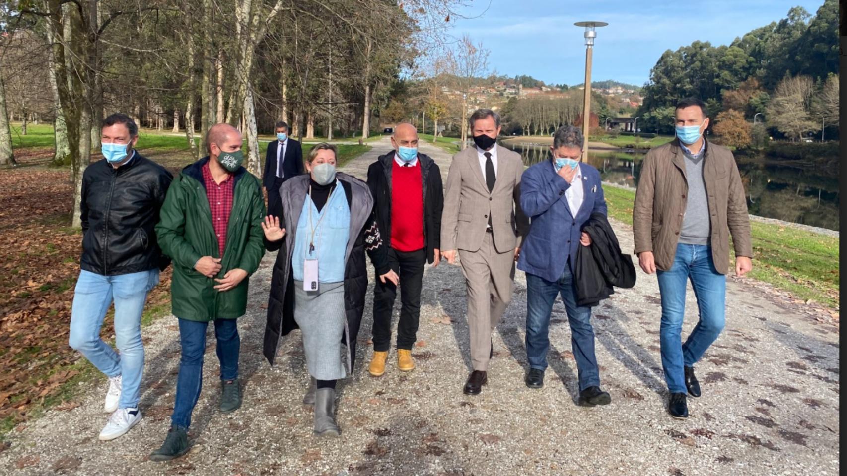 Visita de José Miñones a Pontevedra