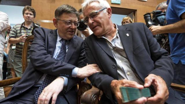Ximo Puig y el alcalde de Valencia, Joan Ribó, en foto de archivo.
