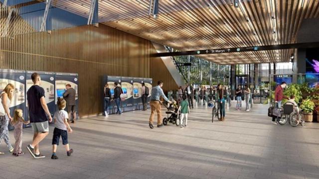 Recreación de una de las futuras estaciones de metro.