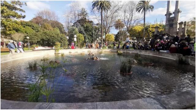 El estanque de los jardines de Méndez Núñez