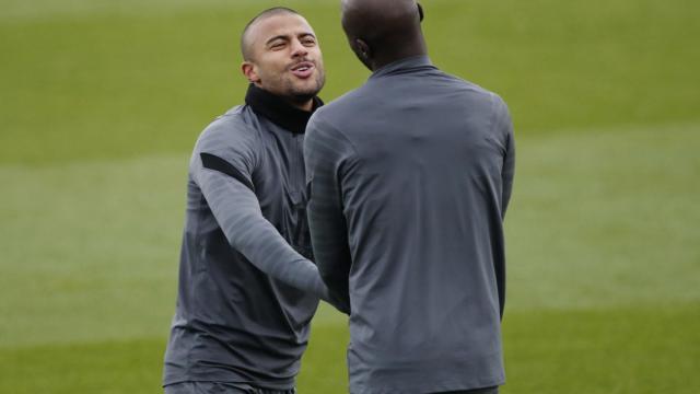 Rafinha Alcántara durante un entrenamiento del PSG