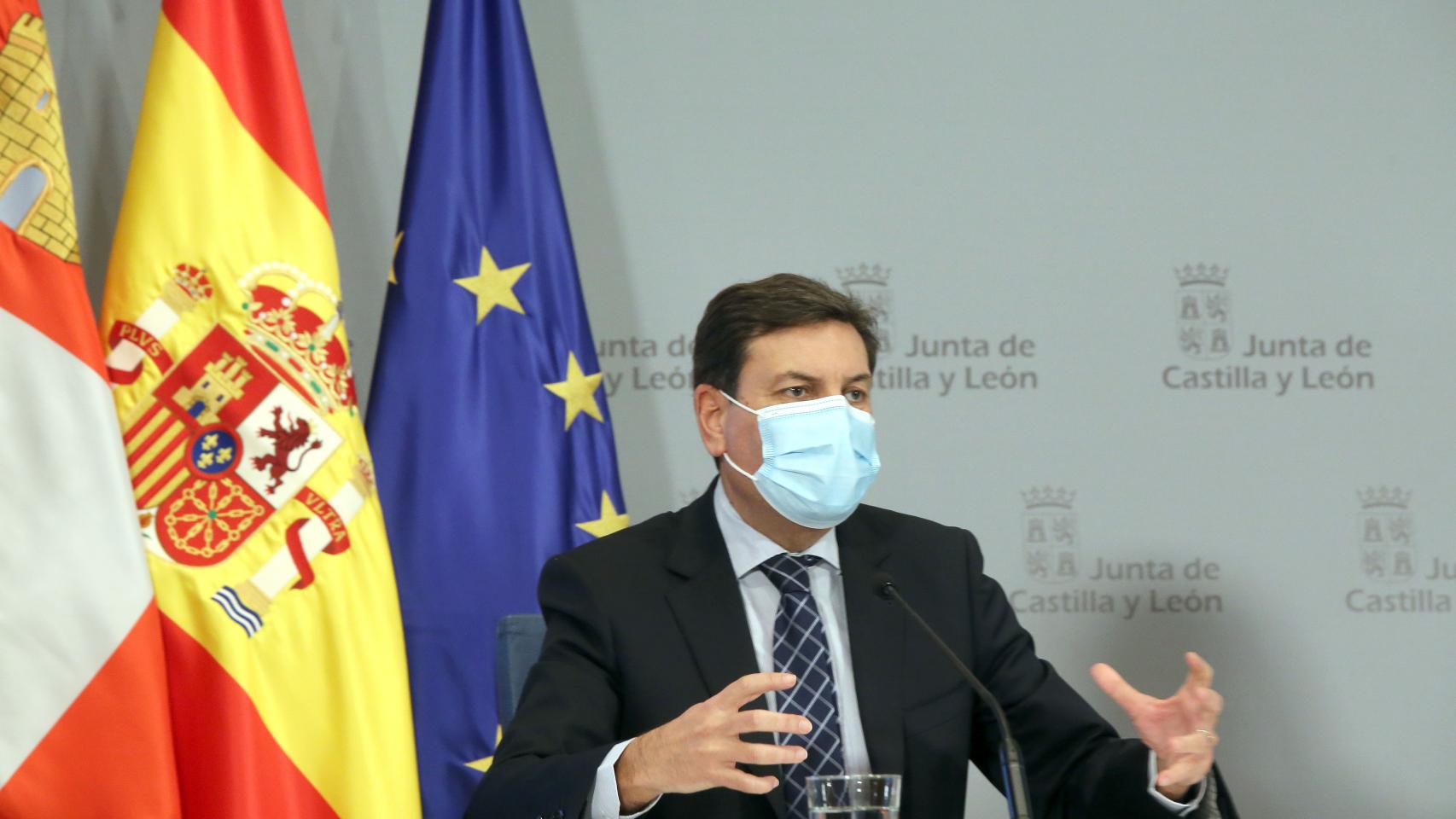 Carlos Fernández Carriedo, en la rueda de prensa tras el Consejo de Gobierno