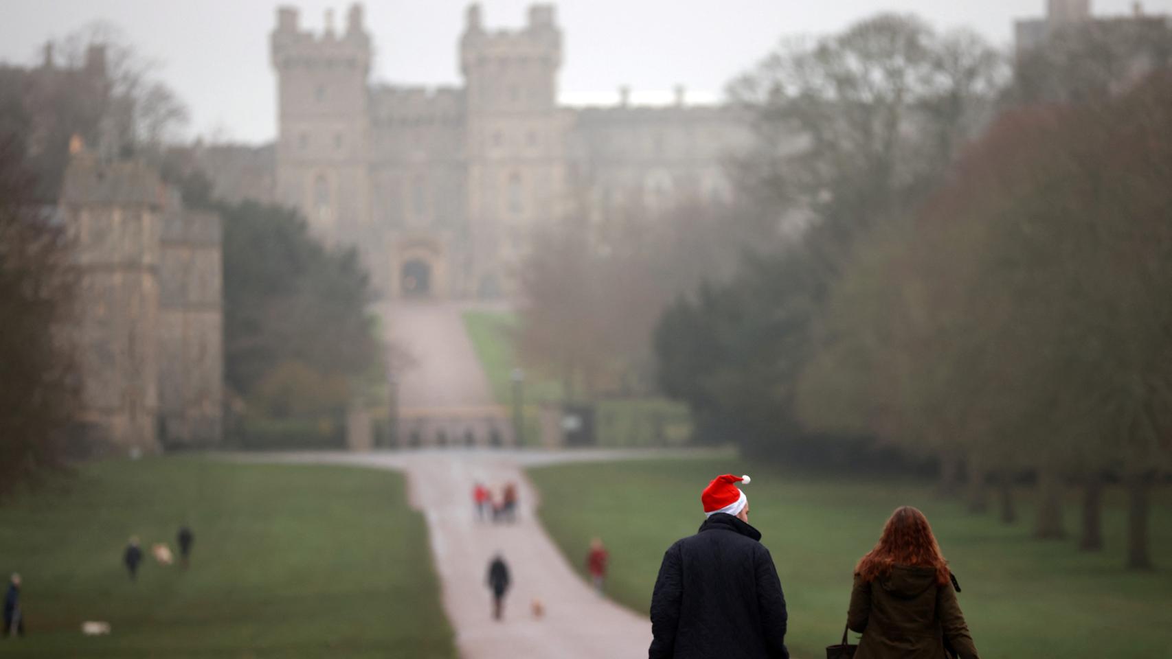 Vista del castillo de Windsor.