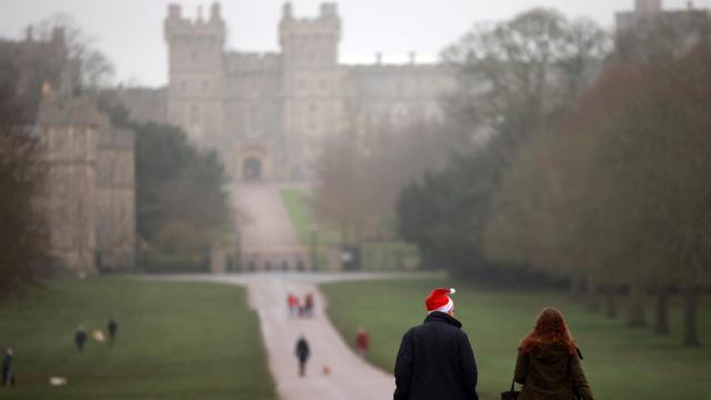 Vista del castillo de Windsor.