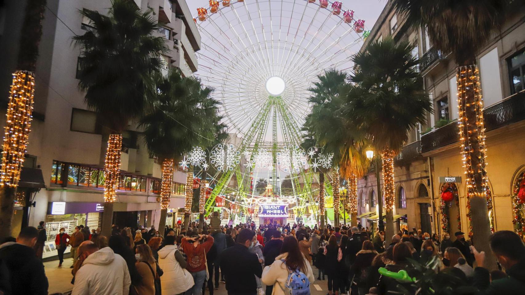 Aumenta la facturación en comercios y hoteles en Vigo tras el encendido navideño