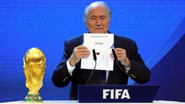 Joseph Blatter en el momento en el que se anunció a Qatar como sede mundialista