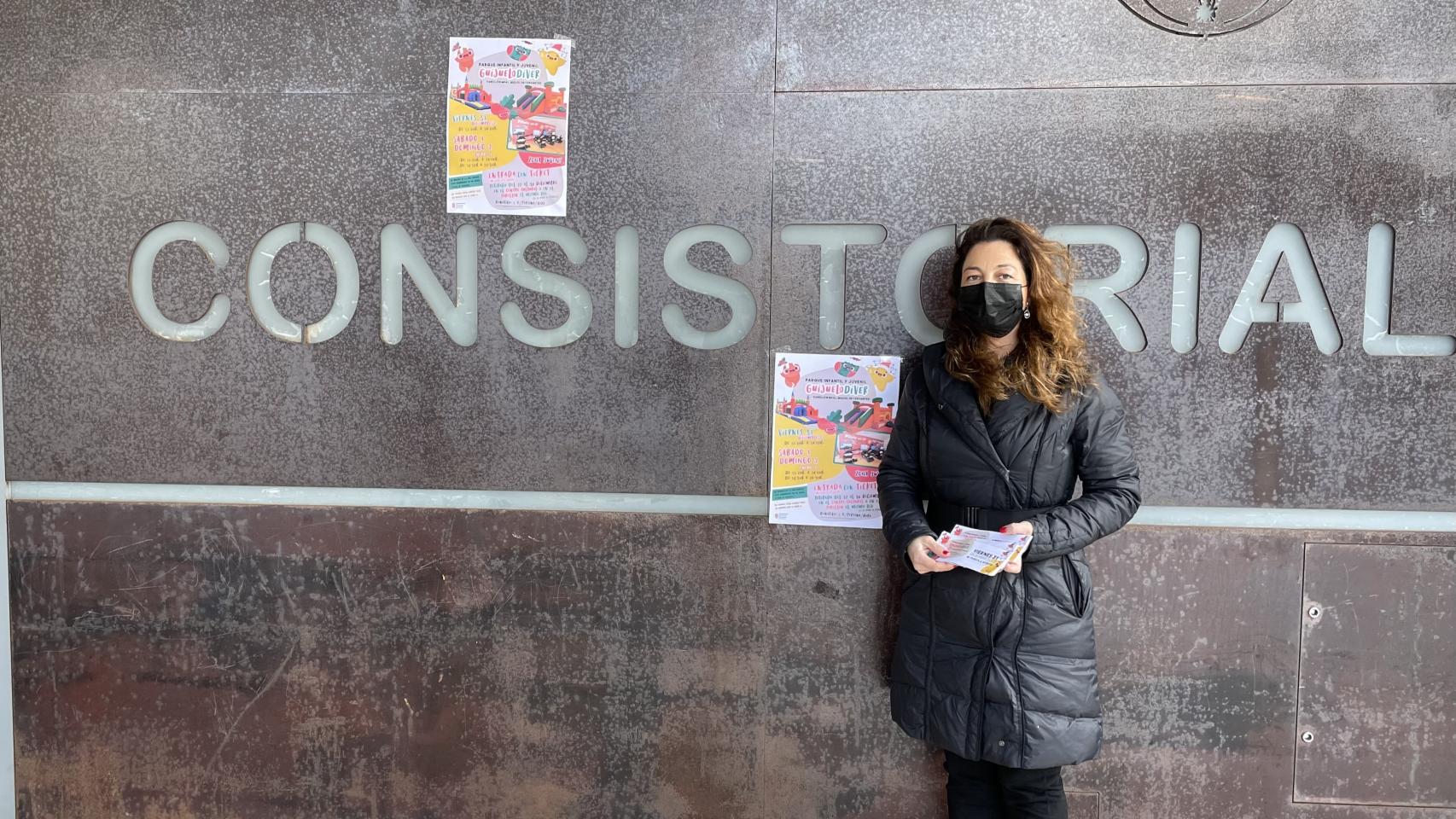 La concejala de Cultura, María Jesús Moro, en la presentación de GuijueloDiver