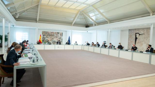 Sánchez preside la reunión del Consejo de Seguridad Nacional la pasada primavera.