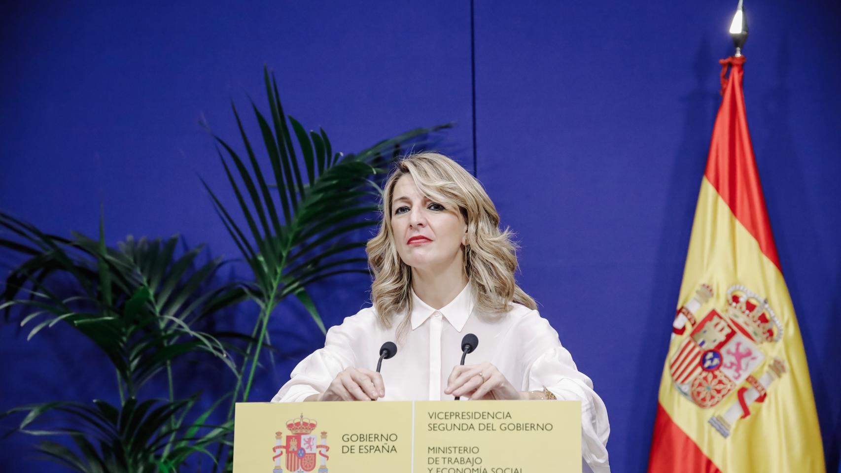 La vicepresidenta segunda del Gobierno y ministra de Trabajo, Yolanda Díaz.