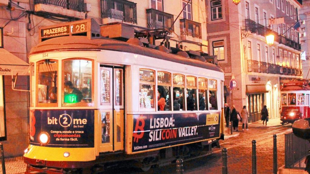 Campaña promocional de Bit2Me en Lisboa, la capital de Portugal.