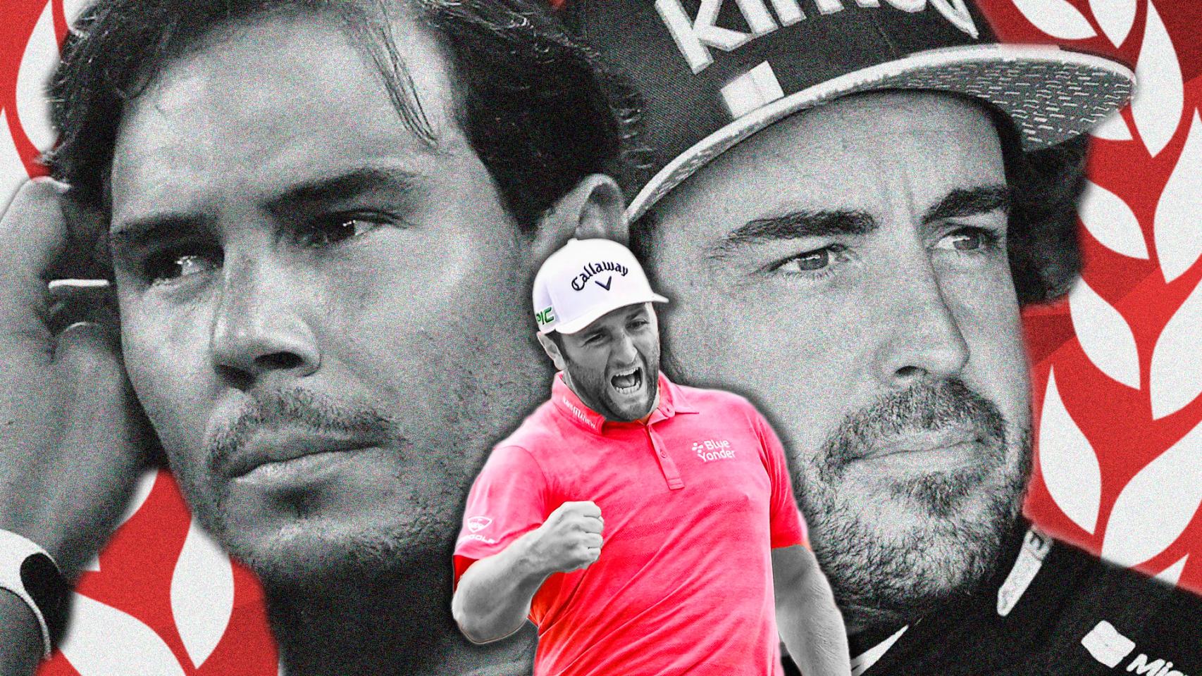 Rafa Nadal, Fernando Alonso y Jon Rahm