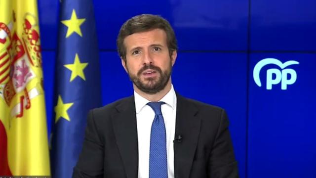 El presidente del Partido Popular, Pablo Casado.
