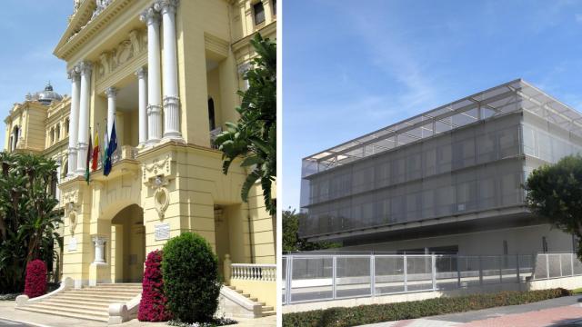 Sedes del Ayuntamiento y la Diputación de Málaga