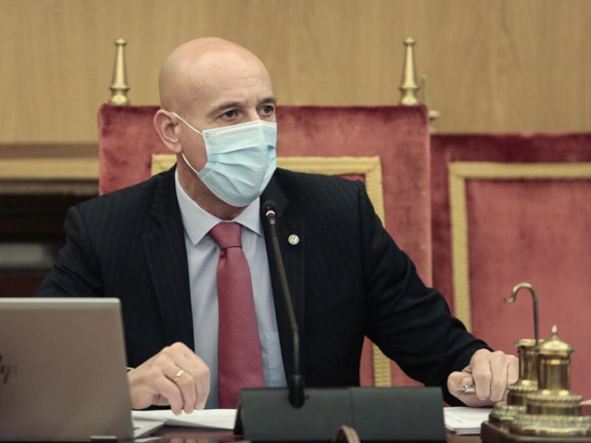 El alcalde de León, José Antonio Díez, durante un pleno en una imagen de archivo.