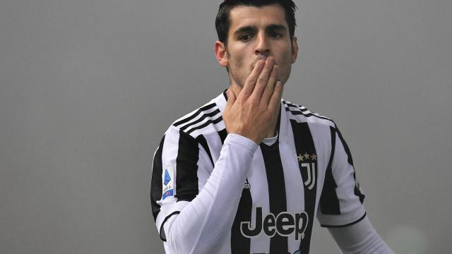 Álvaro Morata en un partido con la Juventus