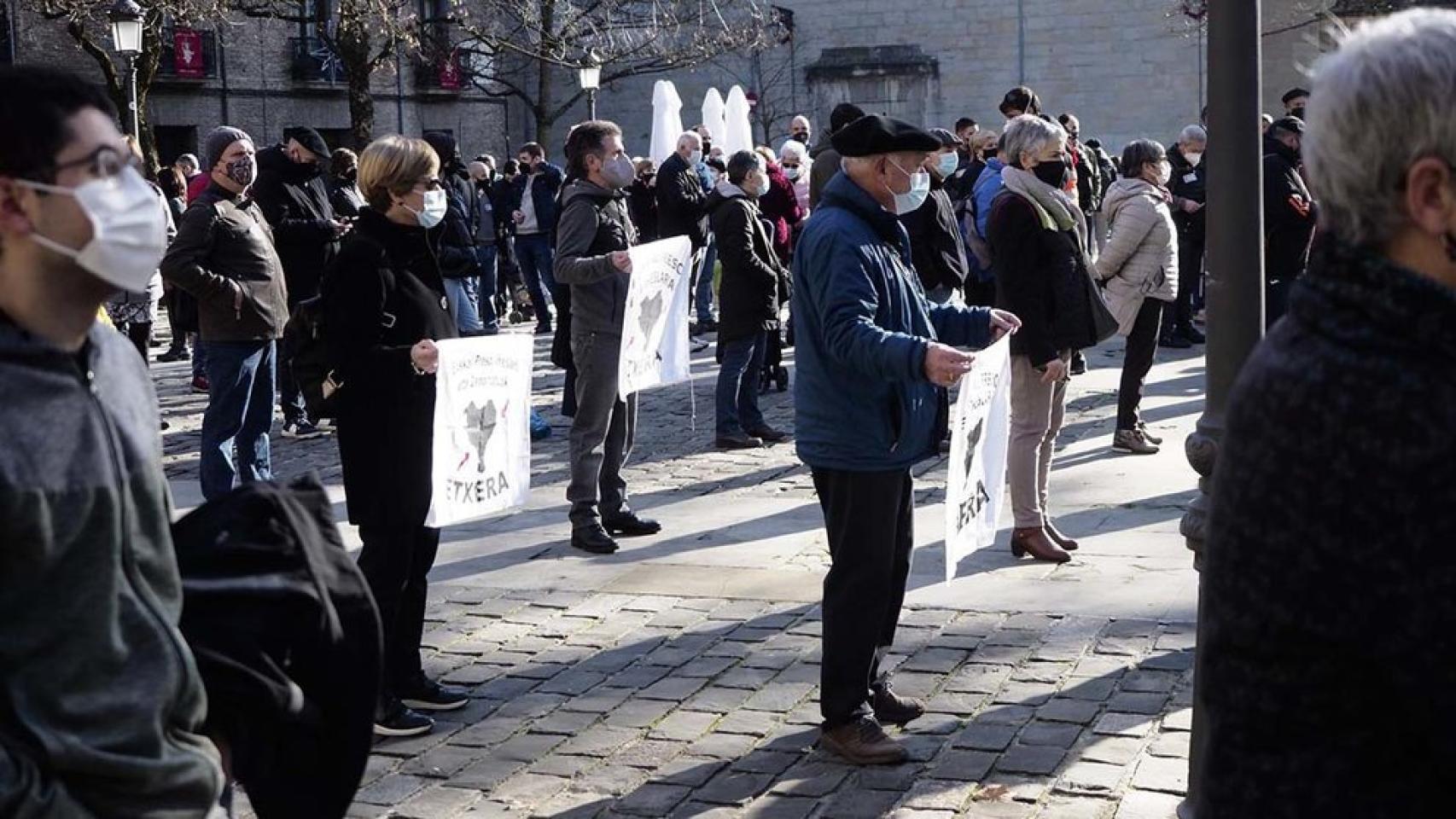 El acto de este viernes en Pamplona.