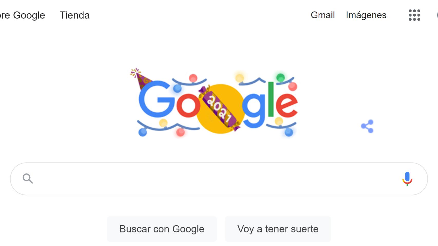 Google celebra la Nochevieja