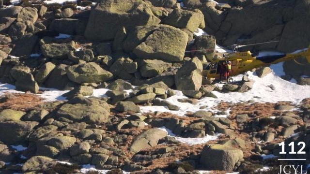 Imagen del rescate de un montañero en el Pico La Mira en la provincia de Ávila el pasado mes de diciembre