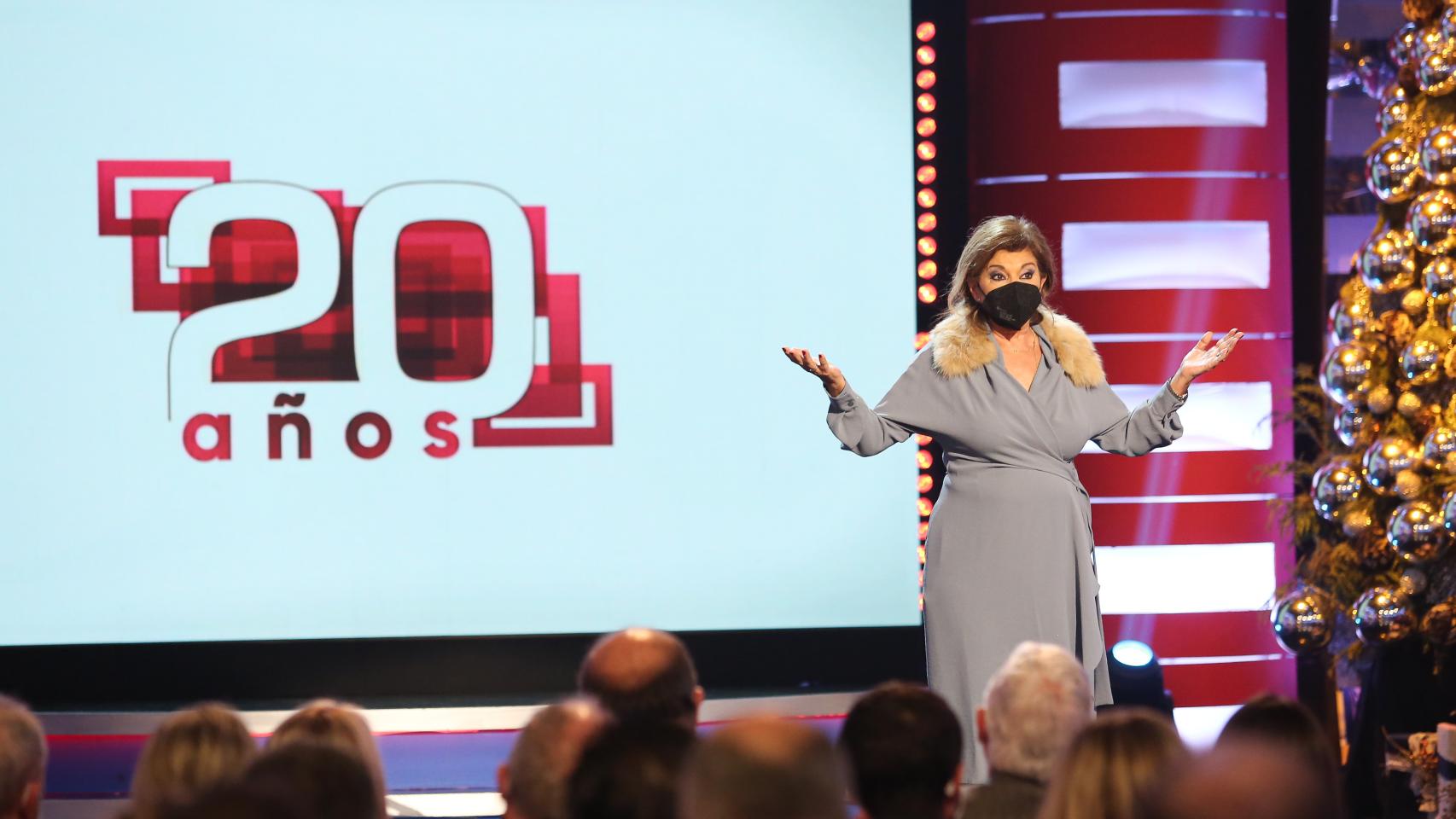 Carmen Amores, directora general de CMMmedia durante el acto por el 20º aniversario del ente público.