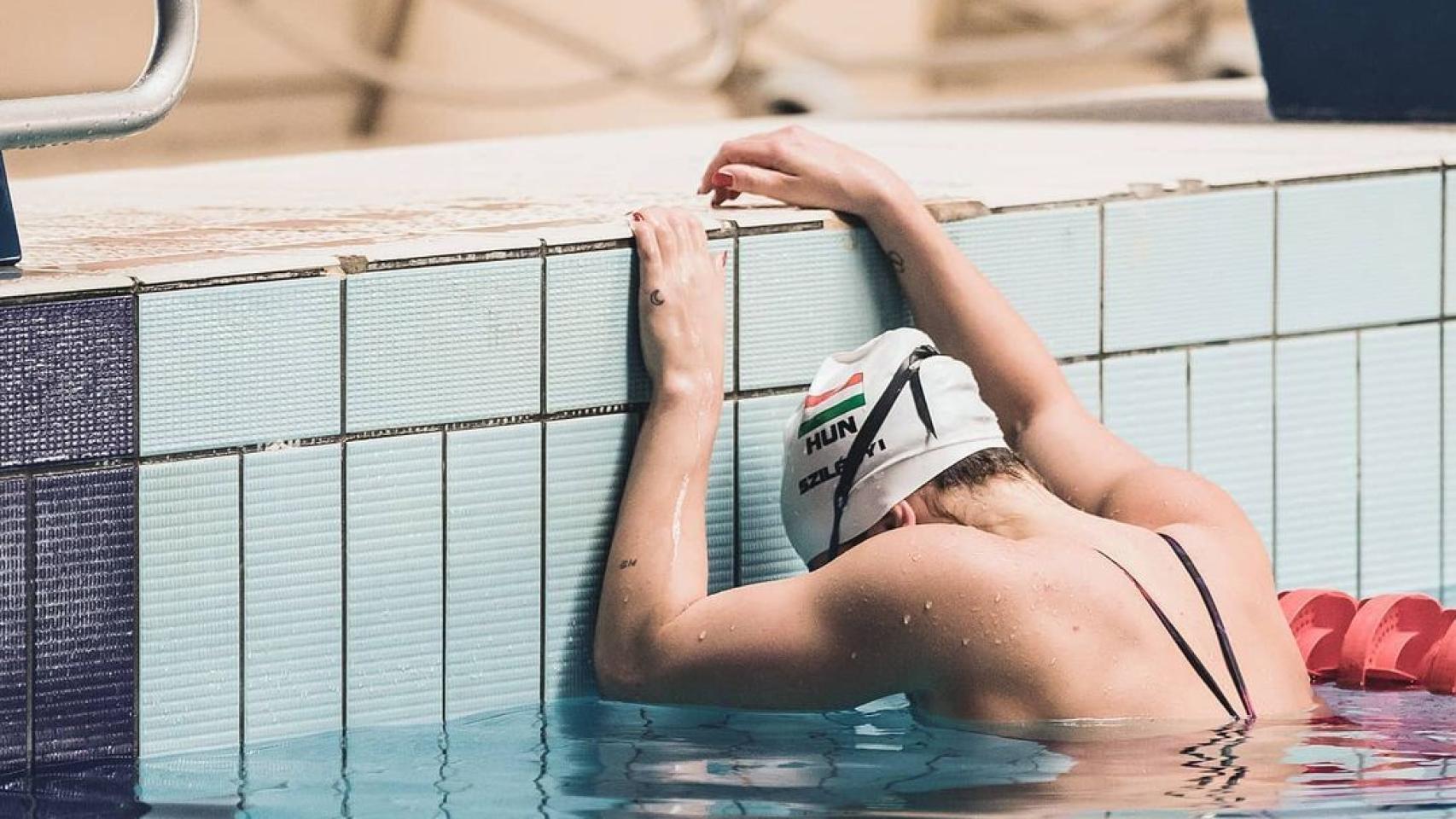Liliana Szilágyi tras una competición