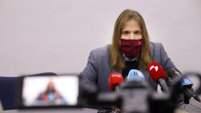 Imagen de archivo de una rueda de prensa de Pablo Fernández (Podemos)