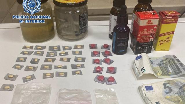 Drogas incautadas.