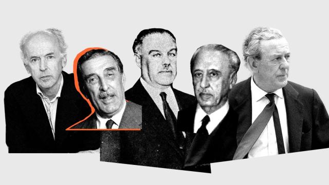 De izquierda a derecha: Felipe Benjumea Llorente, Javier Benjumea Puigcerver, fundador de Abengoa, Rafael Benjumea Burín, Joaquín Benjumea Burín y Javier Benjumea Llorente.