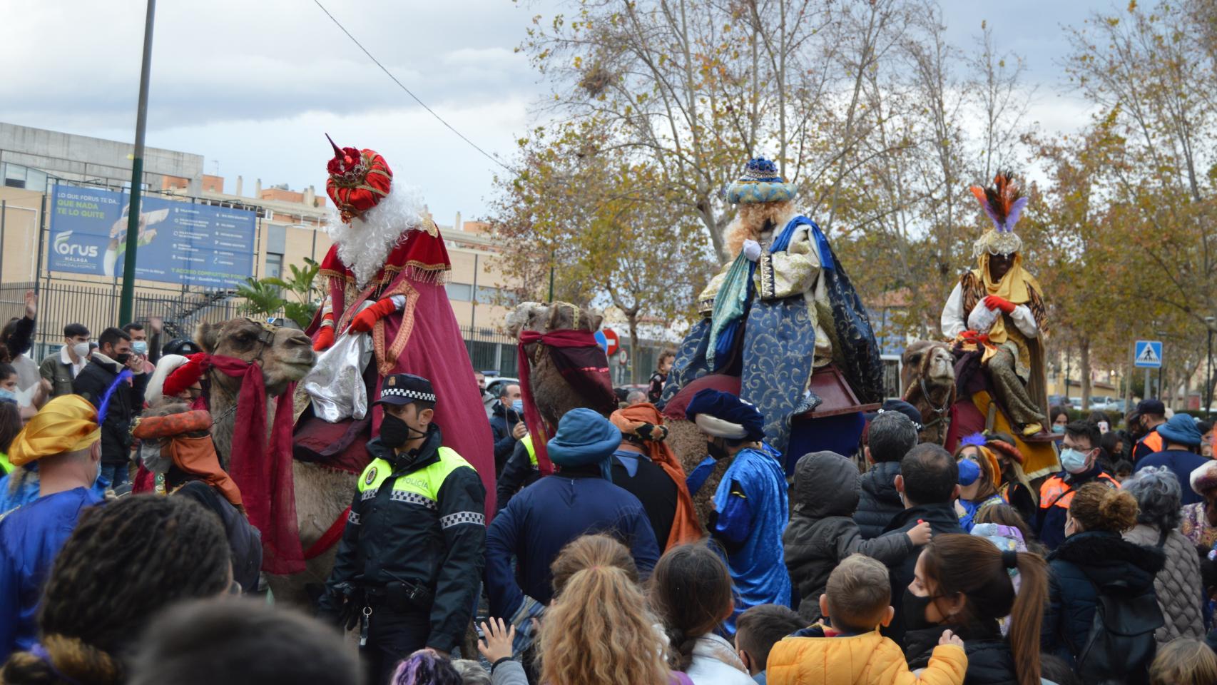 Los Reyes Magos en la cabalgata 2022.