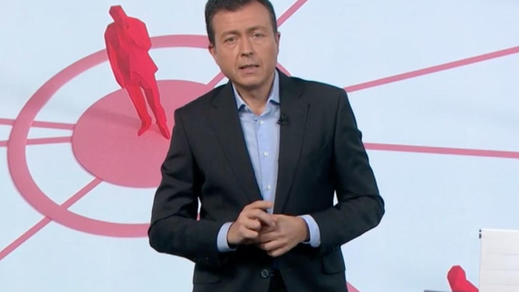 Manu Sánchez durante la intervención que se ha hecho viral.