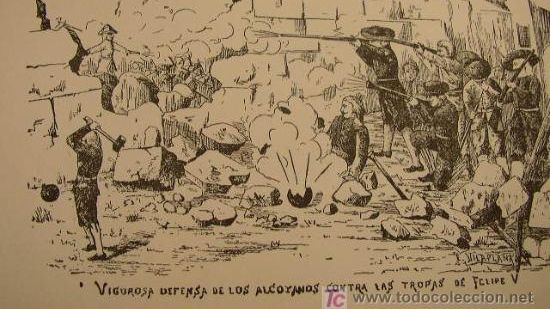Retrato que recuerda la vigorosa defensa de Alcoy.