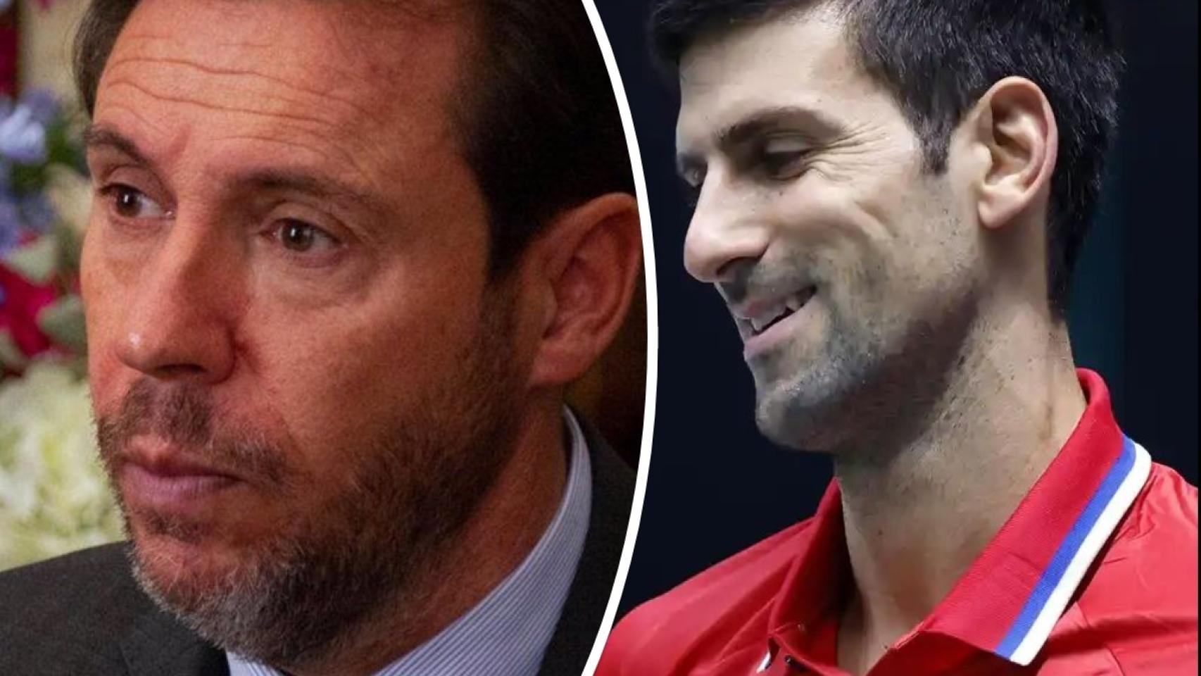 Óscar Puente y Novak Djokovic