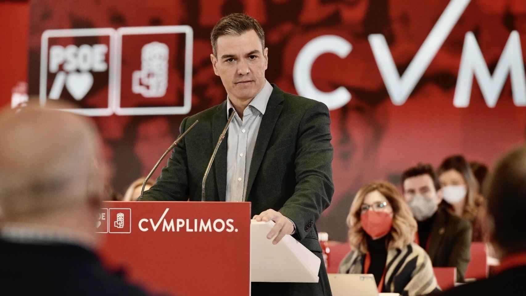 Sánchez, este viernes, tras la reunión del Comité Federal de su partido.