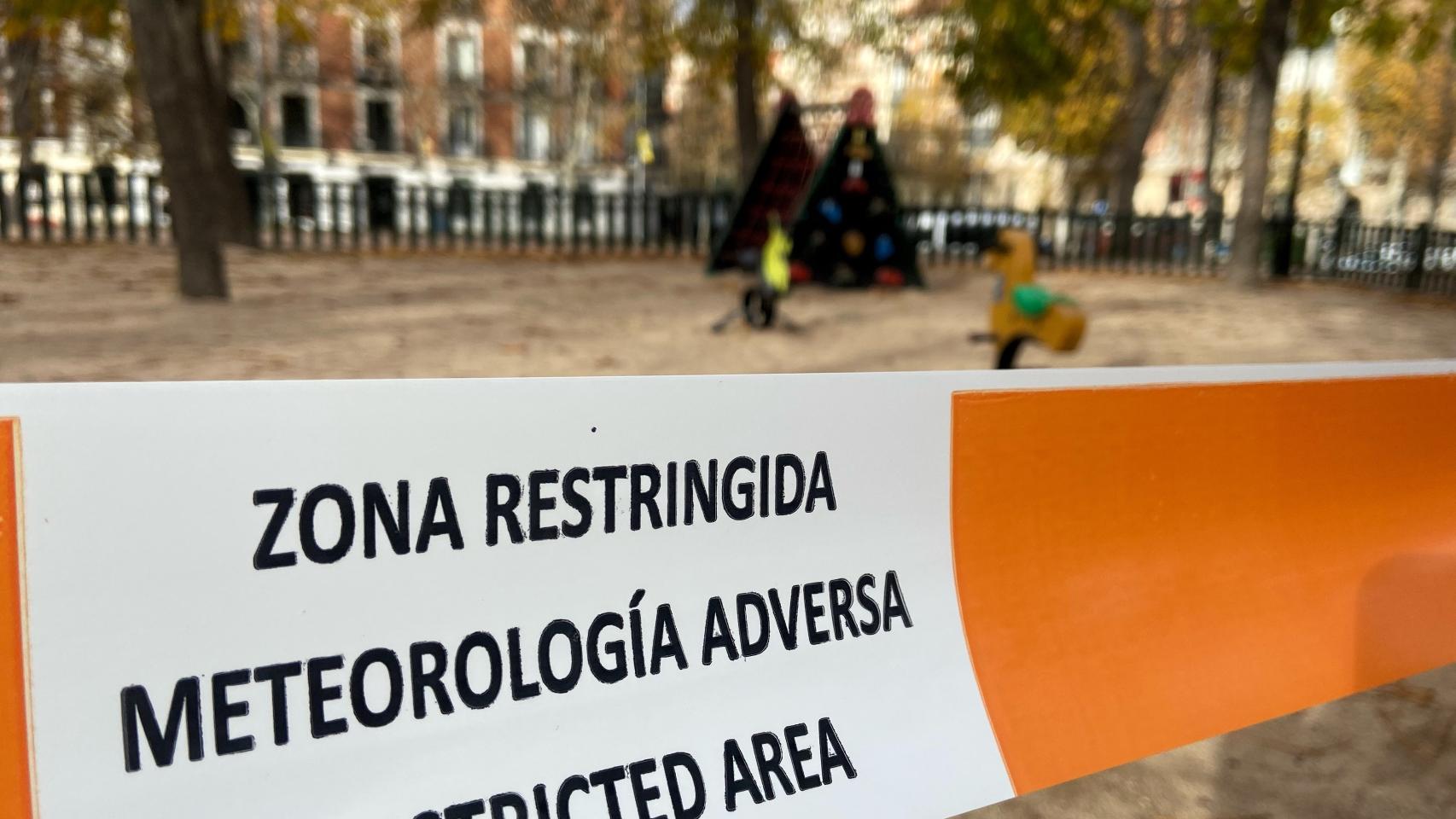 Alerta naranja en el Parque del Retiro.