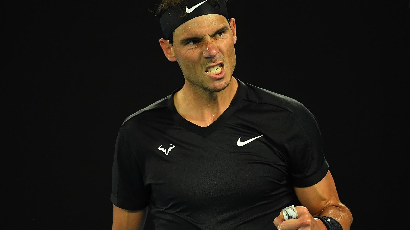 Nadal, durante las semifinales en Melbourne.