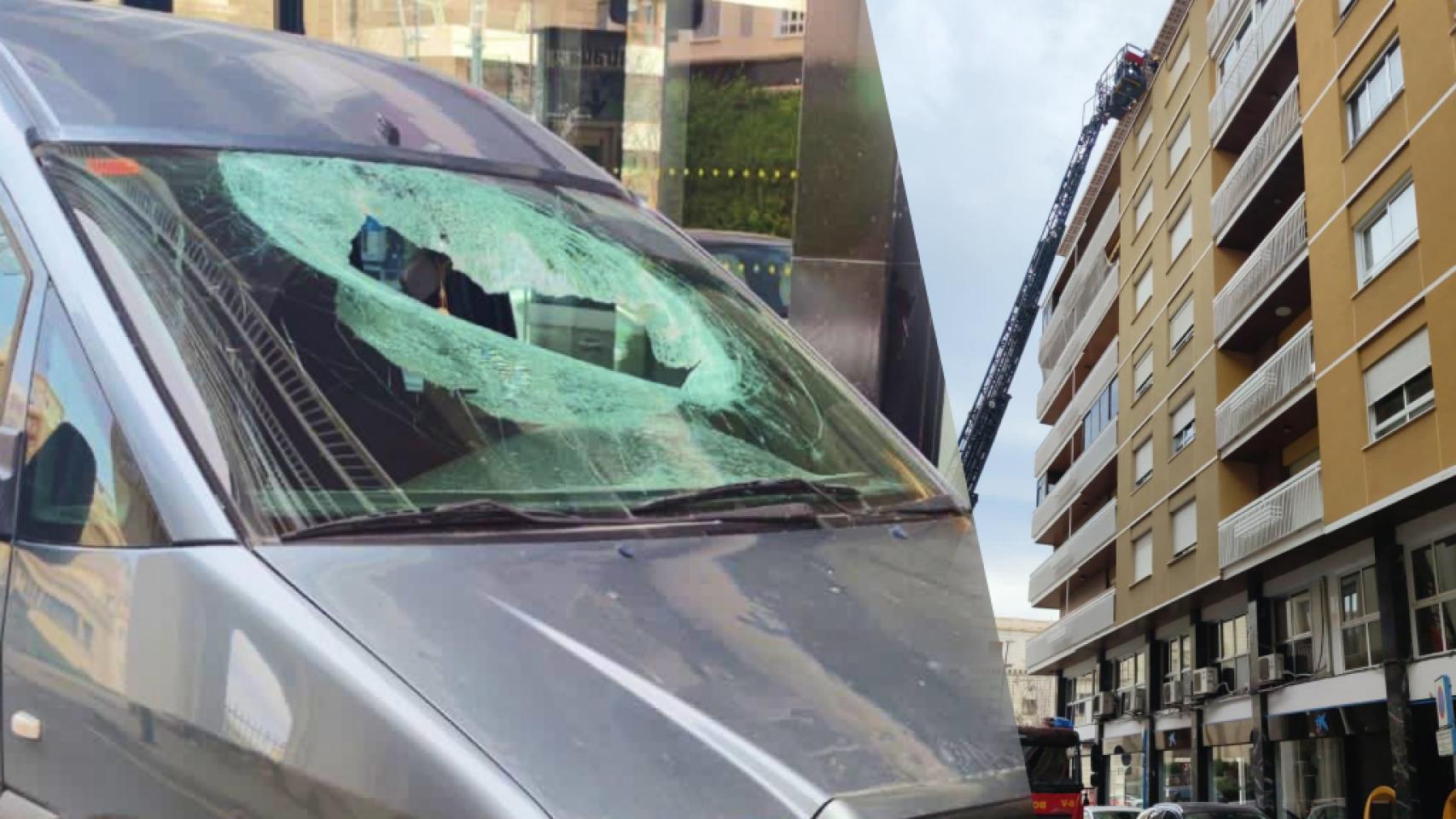 Bomberos y Policía local intervienen en medio centenar de emergencias por las rachas de viento.