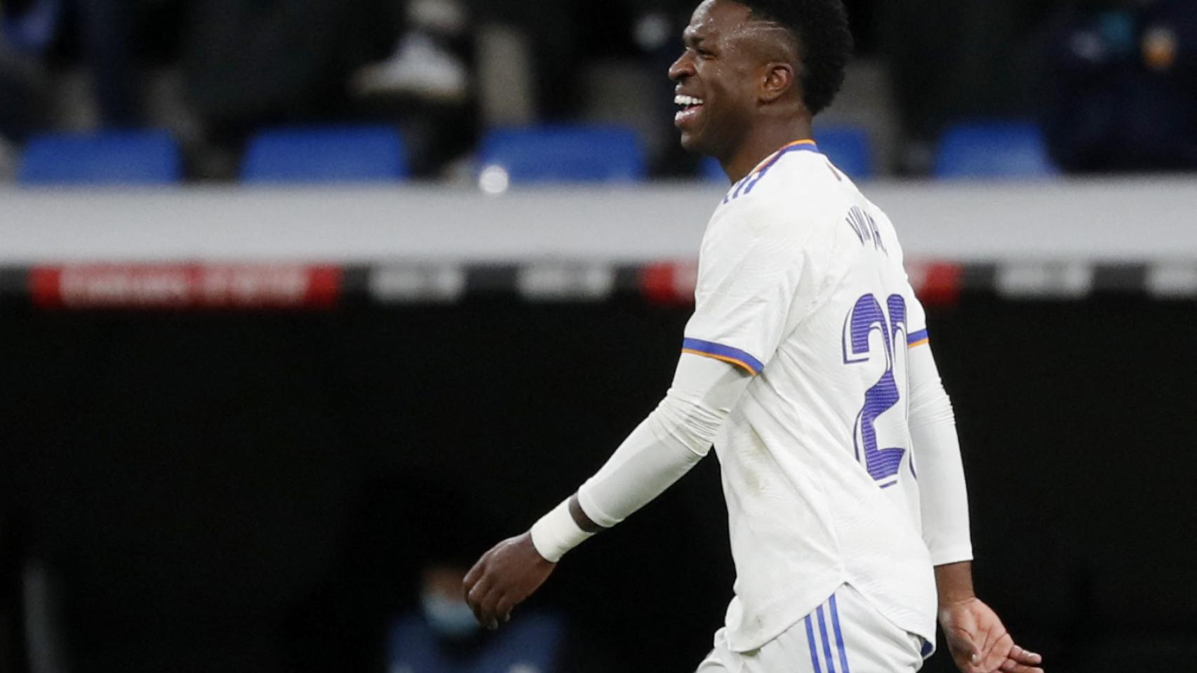 Vinicius Jr. durante un partido con el Real Madrid