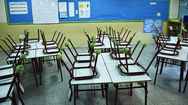 Una clase de un colegio de Málaga.