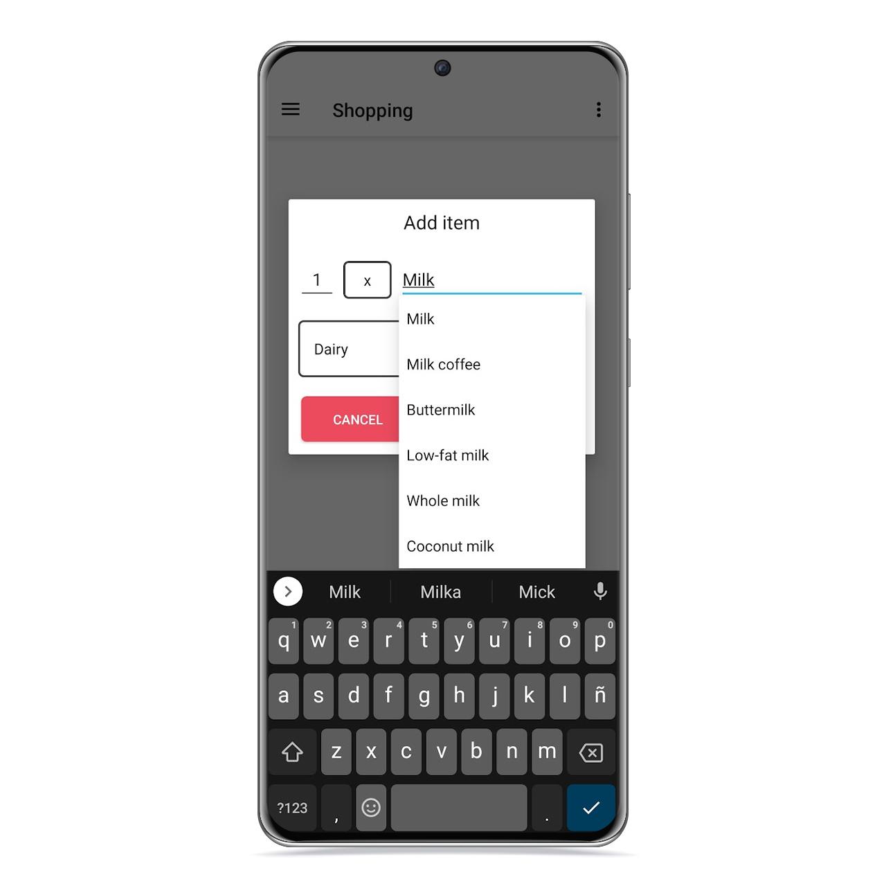 PocketPlan lista de la compra