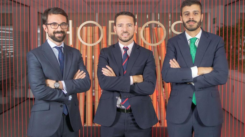 Javier Ruiz, Alejandro Martín y Miguel Rodríguez, el equipo gestor de Horos AM.