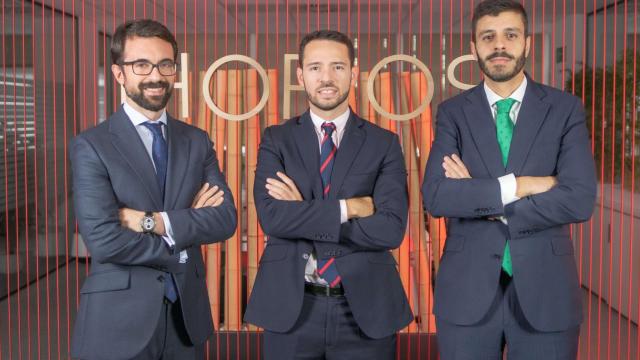 Javier Ruiz, Alejandro Martín y Miguel Rodríguez, el equipo gestor de Horos AM.