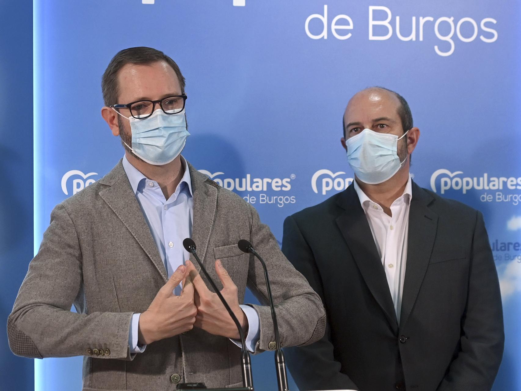 El portavoz del PP en el Senado, Javier Maroto,  en Burgos