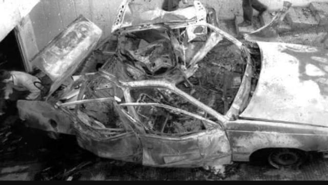 Estado en el que quedó el coche del coronel Heredero